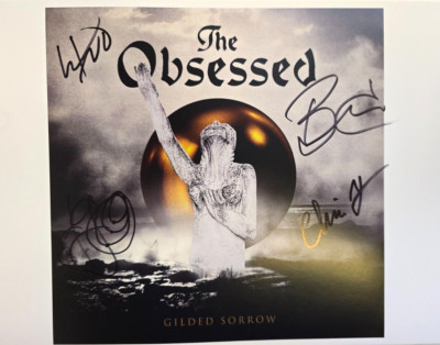 The Obsessed Hand Signed presentation size A4 on glossy print by band members