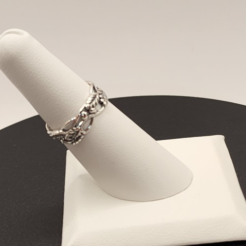 NUEVO ANILLO DE VIDES FLORALES DE PLATA DE LEY 925 talla 6 - Imagen 8 de 12
