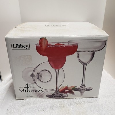 Libbey Set Of 4 Midtown Margarita Cocktail Glasses 13 oz