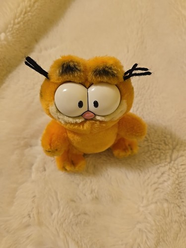No. Juguete de peluche 118 Garfield pequeño vintage 1978, 1981 rojo escritura envío rápido - Imagen 2 de 6