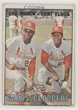 1967 Topps Cards Clubbers ( ) Lou Brock Curt Flood #63 HOF 08t7