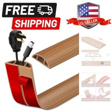 Floor Cord Cover Self Adhesive Cord Hider Floor Extension Cord Covers for Flo...