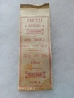 OSCEOLA IOWA 6th VOL. INFANTRY GAR CIVIL WAR GRAND ARMY REPUBLIC REUNION RIBBON