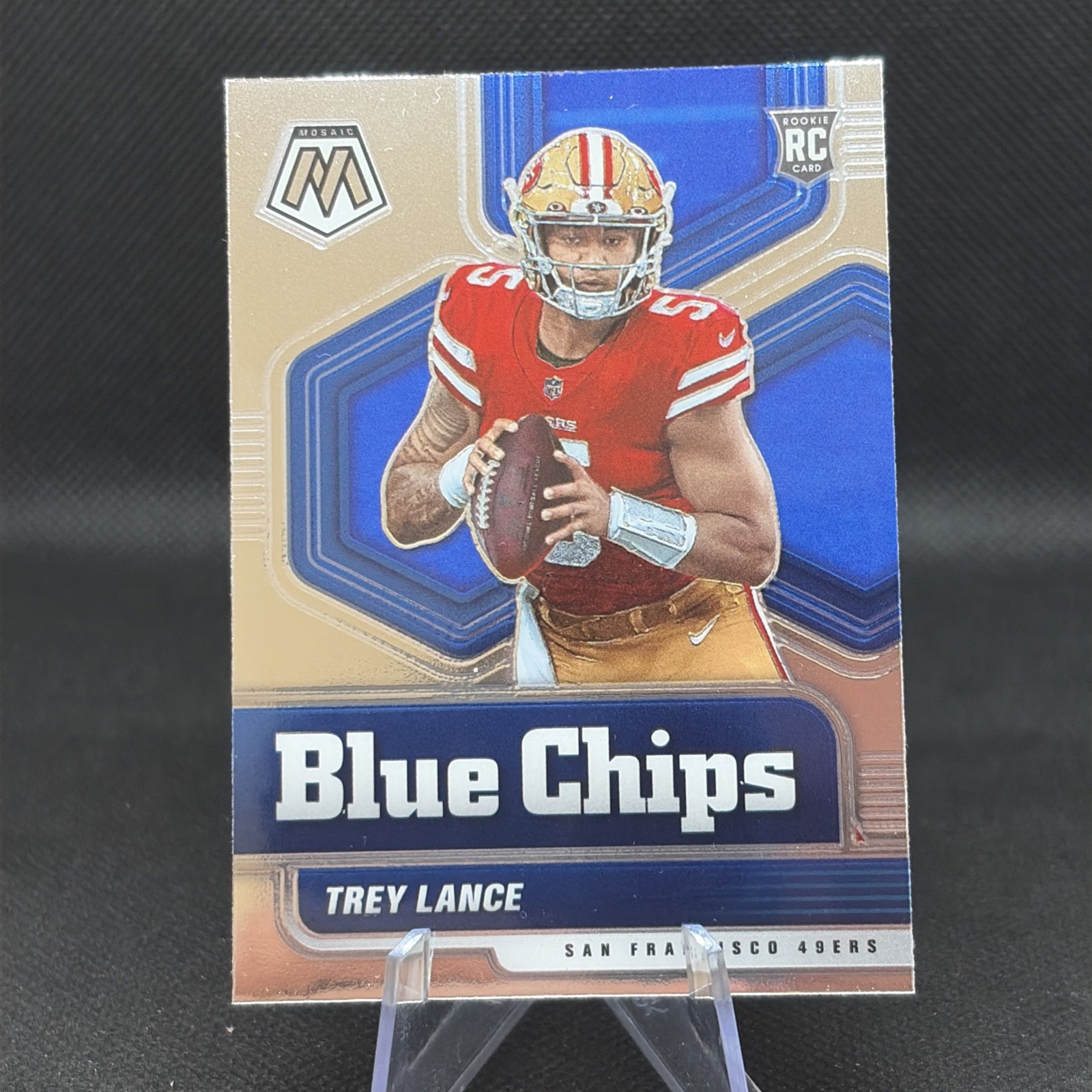 2021 Panini Mosaic #3 Trey Lance Blue Chips San Francisco 49ers Cowboys