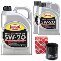 MotoröL Set Megol SAE 5W-20 Meguin 7 Liter + ÖLfilter FüR Chrysler Dodge Jeep