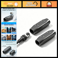 Ethernet Coupler for Starlink Gen 3 - IP68 Waterproof RJ45 Extension Cable, 2-Pa