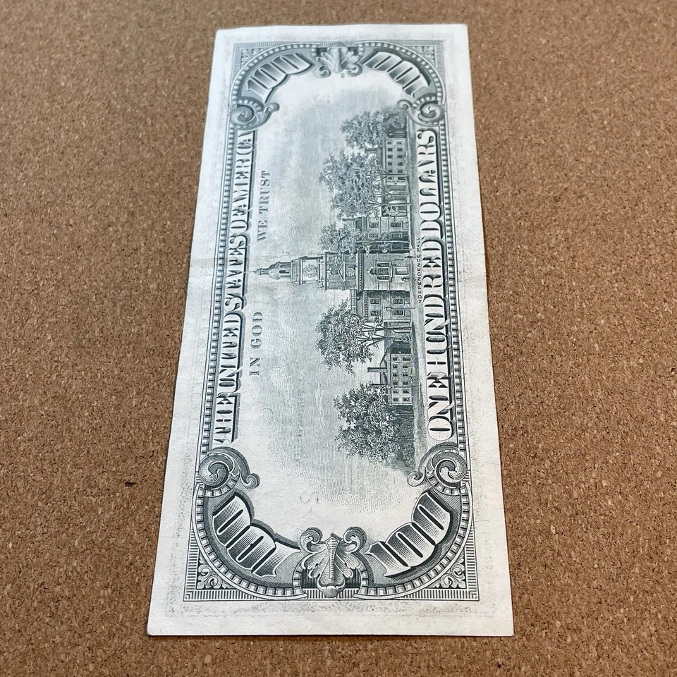 Small Head $100 bill (One Hundred Dollar Bill) - Series 1977, NY Reserve - Image 4 of 4