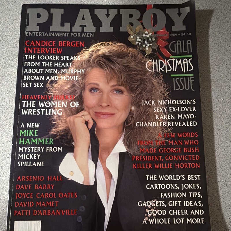 Playboy Magazine December 1989 Christmas Issue Candice Bergen Cover Illustrated