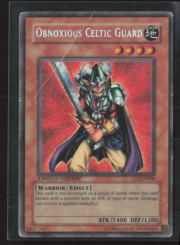 Obnoxious Celtic Guard SD5-EN007 YuGiOh Structure Deck: Warrior's Triumph card