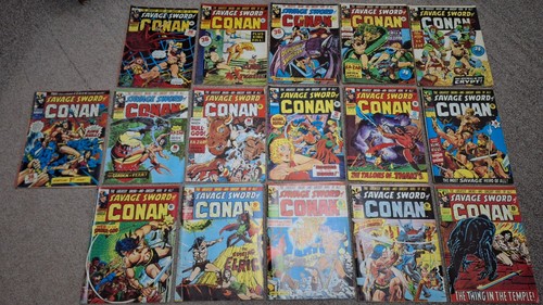 1975 UK Marvel Savage Sword of Conan Issues #1 , #4-18 Collection Bronze Comics