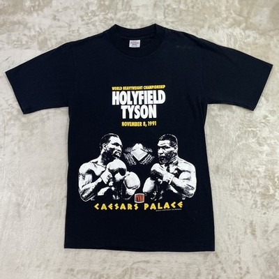 Vintage 1991 Mike Tyson/Evander Holyfield World Heavyweight Champion Tee Mens L
