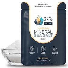 Baja Gold Mineral Sea Salt, Fine Grind, 1 Lb. Bag