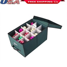 Christmas Ornament Storage Chest Holds 24 Balls W/ Heavy Duty Dividers New