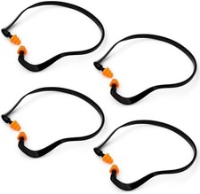 Banded Earplugs for Shooting Range 4 Pcs, Orange Reusable Silicone Hearing P