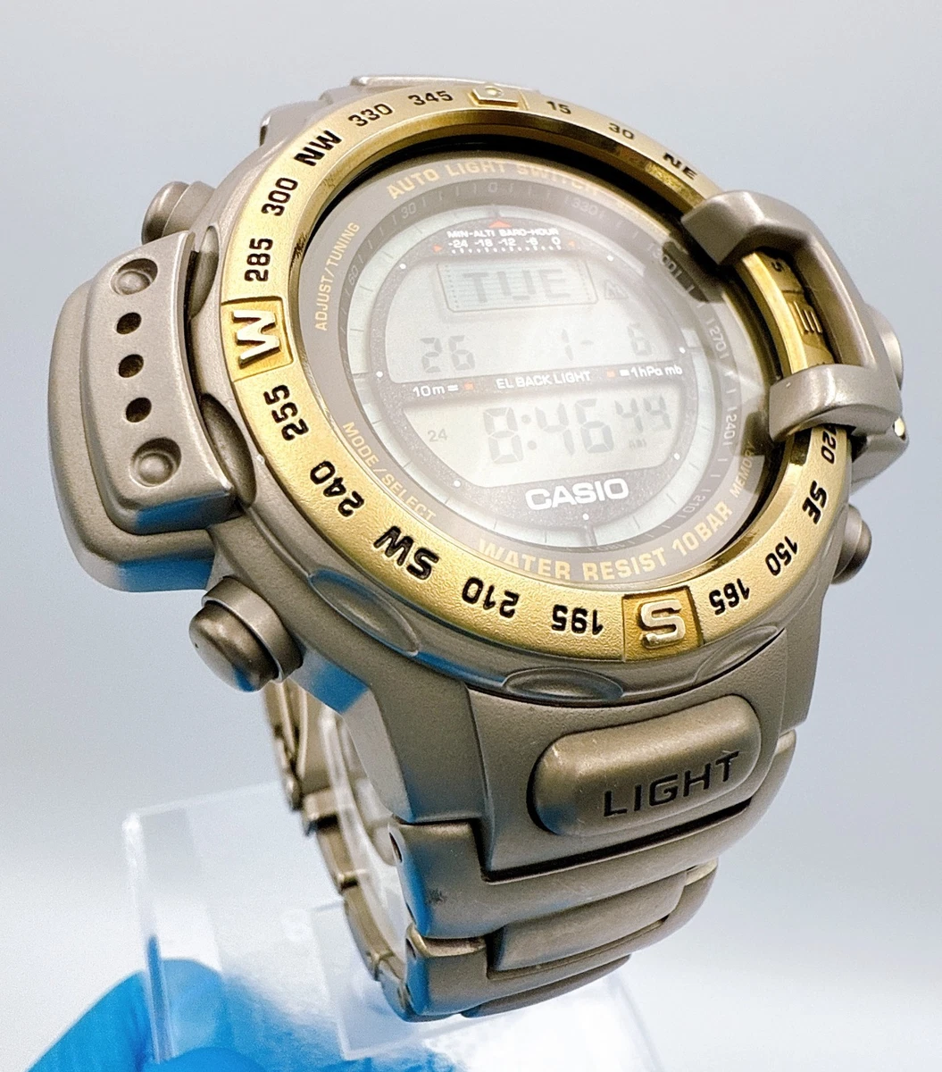 Reloj/muñeca Casio Pro Trek Prt-4000 Titanio Completo 16 cm (6,3 pulgadas) - Rango B+
