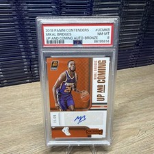 Panini 2018 Contenders Up and Coming Auto Bronze Mikal Bridges RC /25 PSA 8