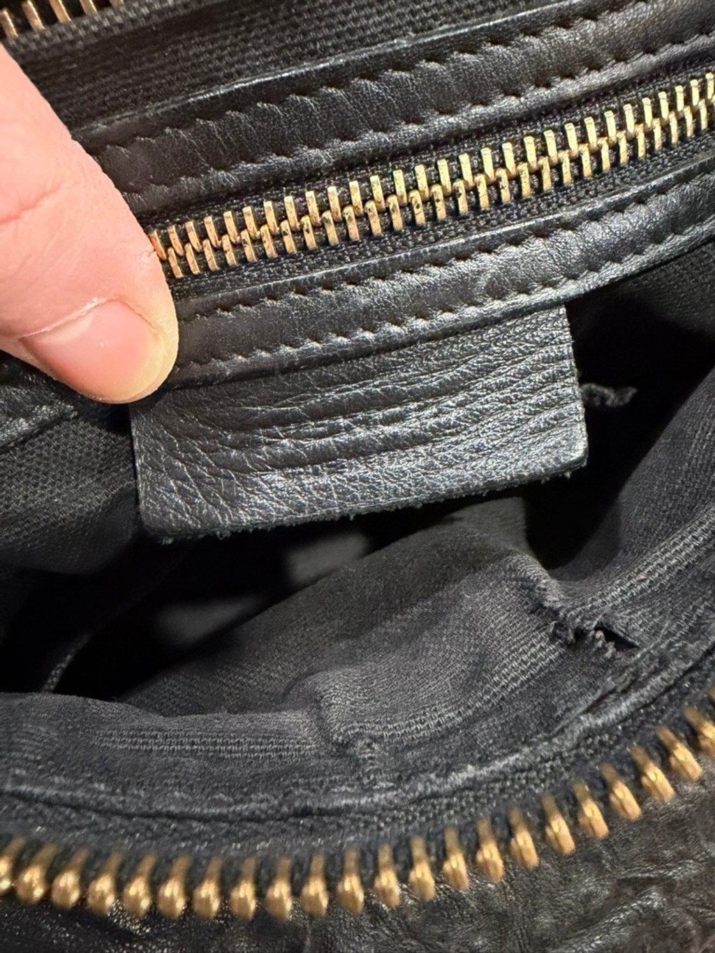 Givenchy Pandora Medium Satchel Black Wrinkled Leather Crossbody Italy thumbnail 9