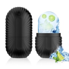 Ice Roller for Face and Eye, Reusable Silicone Facial Black