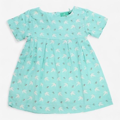 Little Green Radicals Baby Kleid Bio Baumwolle blau, 12-18 Monate