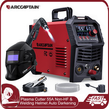ARCCAPTAIN 55A Plasma Cutter Blowback Non-HF Pilot Arc LED Display 110/220V IGBT