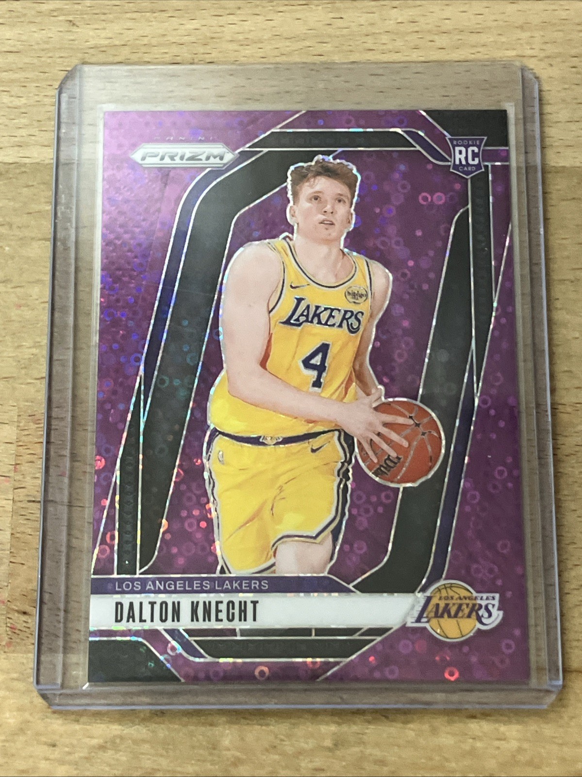2024-25 Panini Prizm Dalton Knecht Purple Fast Break Disco Prizm # /75 No 238 RC