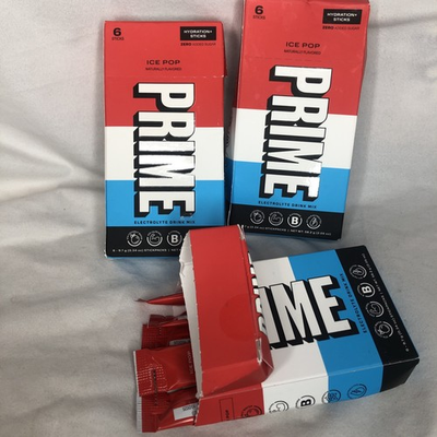 #ad #ad 17 Sticks Prime Hydration Powder Drink Mix 6 Sticks Ice Pop Flavor Logan Paul $24.95