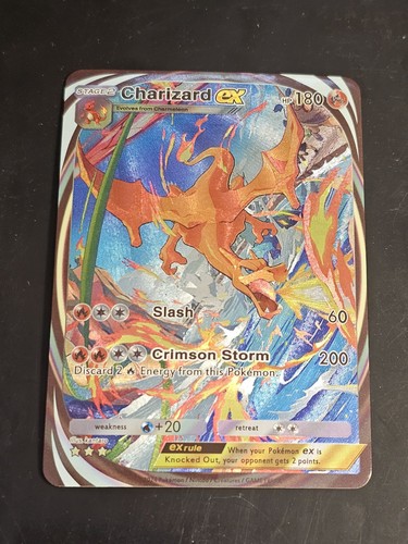 Pokemon TCG Pocket Charizard Ex 280 Genetic Apex Custom Textured Fanart Karte