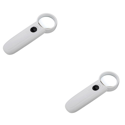 2 Count Handheld Magnifying Glass Jewelry Loupe Magnifier Map Reading - Picture 5 of 8