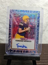 2025 Leaf Vivid Laser Blue Auto Fernando Mendoza 2/6 Heisman National Champion
