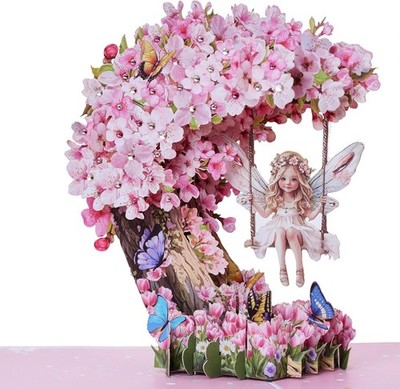 3D Pop Up Fairy Garden Birthday Cards, Cute Greeting Gift Cards With Colorful Rh