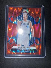 2025 Mosaic Basketball NBA Greats Red Wave Dirk Nowitzki 098/299