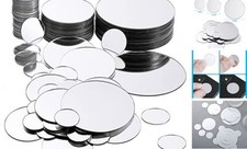 40 Pieces Mini Size Round Mirror Small Round Mirror Adhesive Tiles 1"L x 1"W