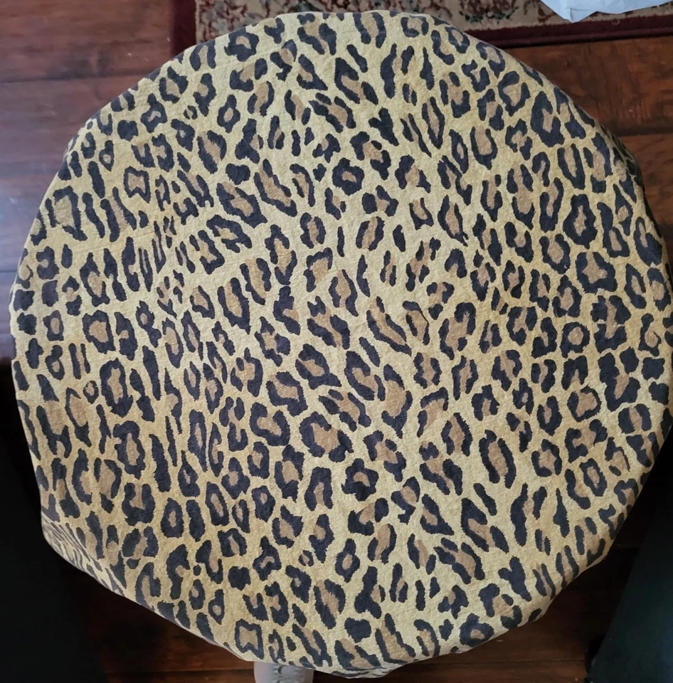 Animal Print Table Scarf With 3 inch Black Fringe For 30 inch Round Table - Image 4 of 4