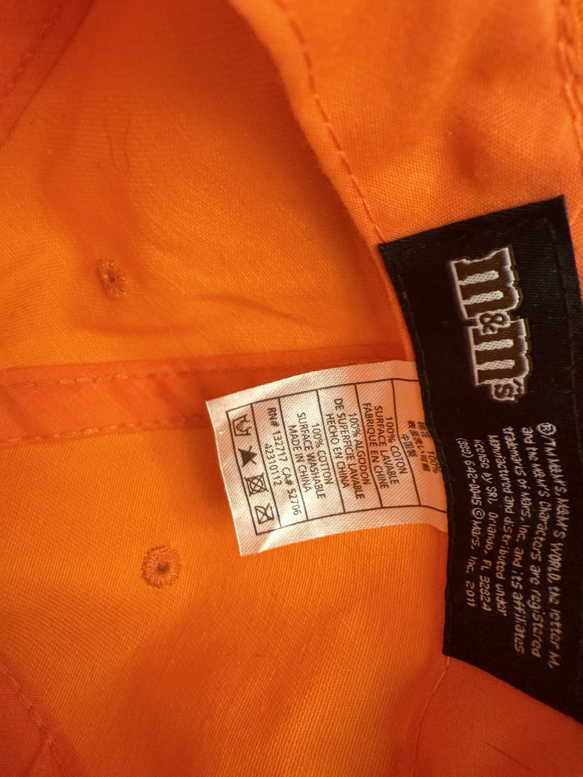 Orange M&M Baseball Hat - image 3