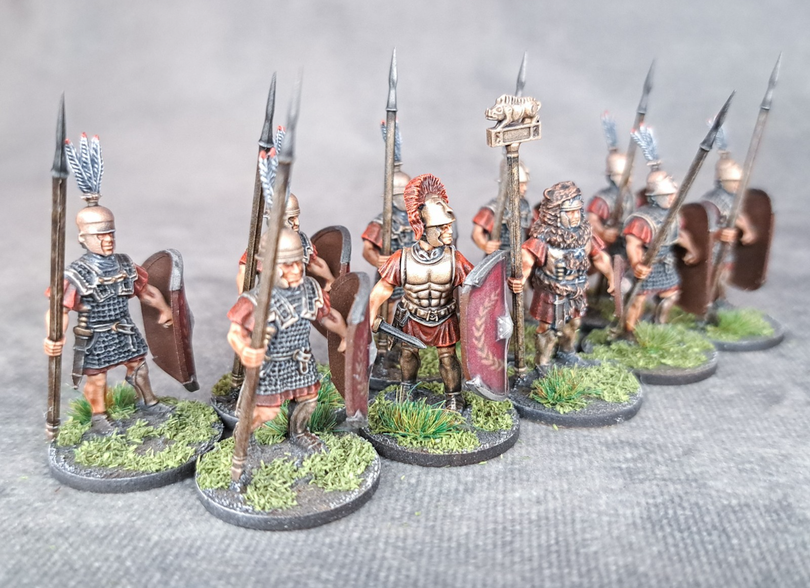 Painted Republican Roman Triarii #1 - 10 Historical Miniatures - 28mm