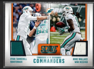 2014 Score Mike Wallace Ryan Tannehill Air Commanders Dual Jerseys #AC-MD