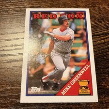 1988 Topps #493 Mike Greenwell Boston Red Sox #493 Rookie Cup