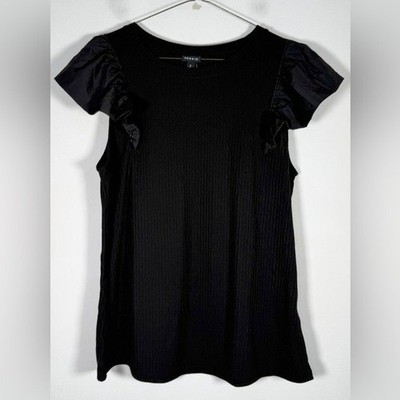 Torrid Women s NWT Size 2X Mixed Ribbed Fabric Ruffle Top