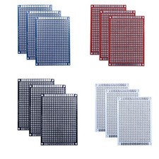 15 PCS 5x7cm Double Sided PCB Board Prototype Kit 4 Colour Universal Perf