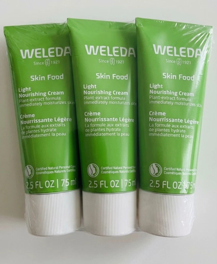 3x Weleda Skin Food Light (75ml) For Men & Women 100% Certified Natural, Organic