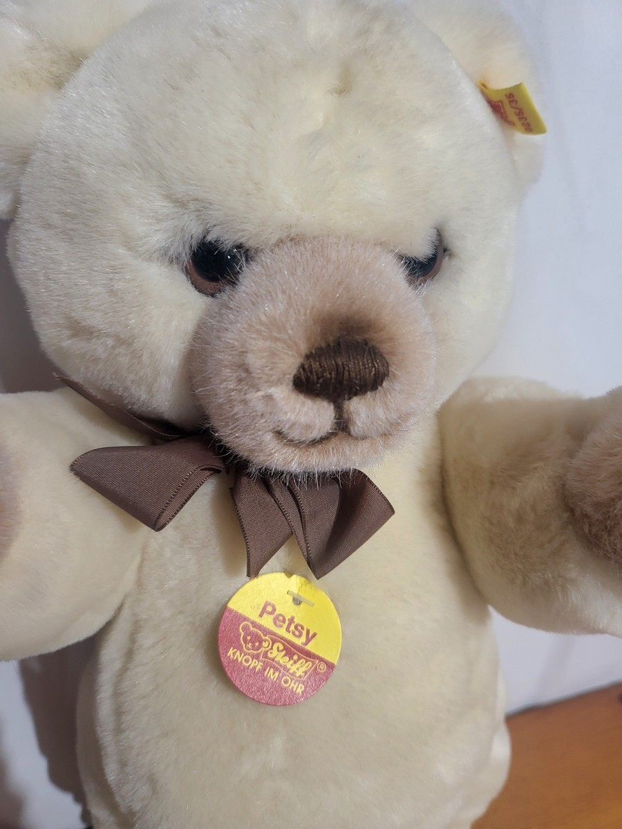 NEW Steiff Teddy Bear Petsy 0235/35 Knopf Im Ohr NWT Adjustable