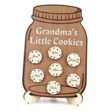 Personlized Gifts for Grandma from Grandkids, Wooden DIY 8"x12" Cookie Can
