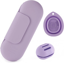 Silicone Makeup Brush Holder Set   Portable Travel Makeup Brush Holder with Make