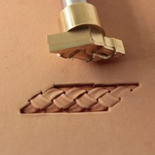 Professional Steel Leather Stamping Tool Basket Weave Pattern Leather Crafting