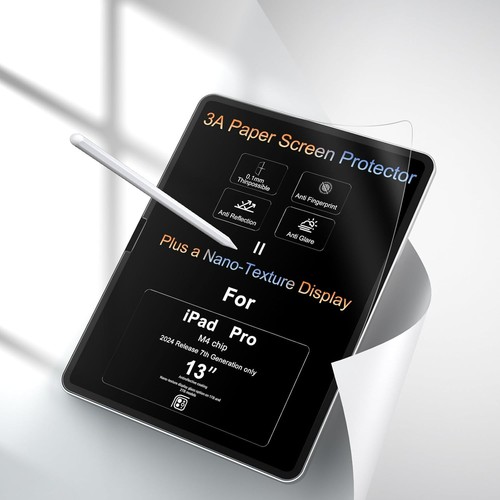 Paper Texture Screen Protector for Ipad Pro 13 inch M4 2024 7th Generation - 第 1/8 張圖片