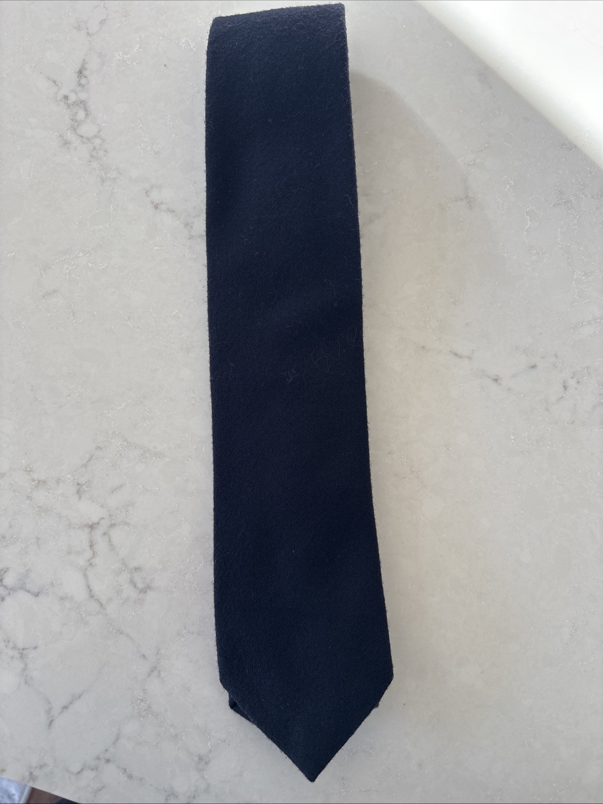 Pendleton Mens Necktie Solid Navy Blue Virgin Woo… - image 2