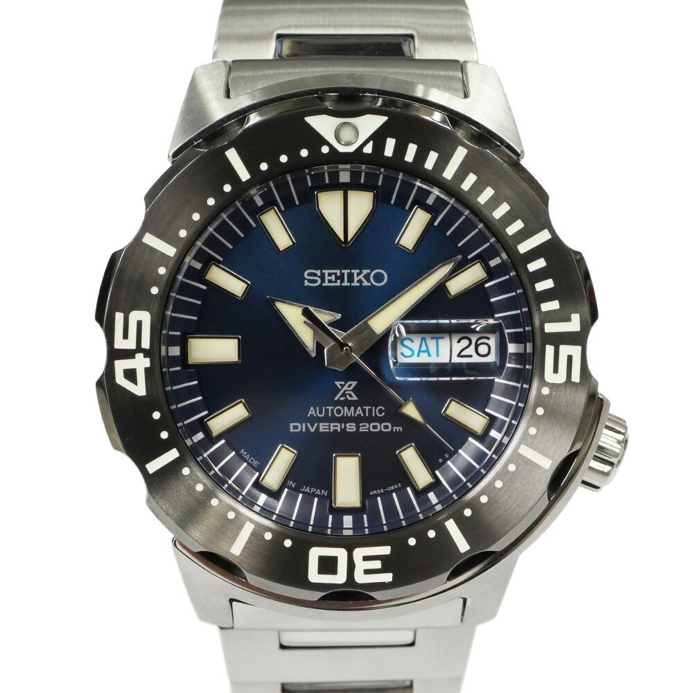 SEIKO Prospex Divers 200M 4R36-07B0 Blue Men's Used Watch