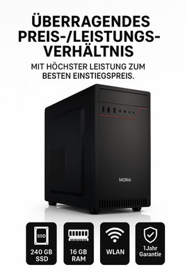 Professioneller Desktop PC Computer i5 - 16GB RAM | SSD | WLAN | Komplett-PC