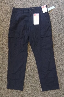 New Wrangler Men's Relaxed Fit Flex Cargo Pants w/ Tech Pocket - 30 x 30 - BLACK