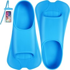 Swim Fins, Swim Training Fins Short Fins Silicone Swim Flippers Swimming Fins...